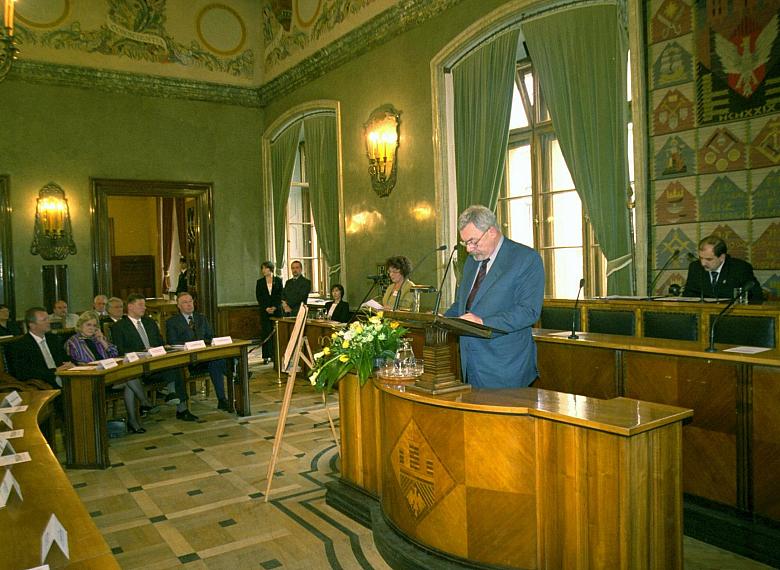 Wystąpienie Prezydenta Miasta Krakowa Jacka Majchrowskiego.