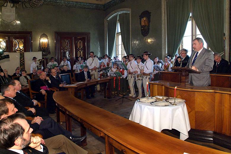 Noworoczne życzenia wszystkim gościom złożył Prezydent Miasta Krakowa Jacek Majchrowski.