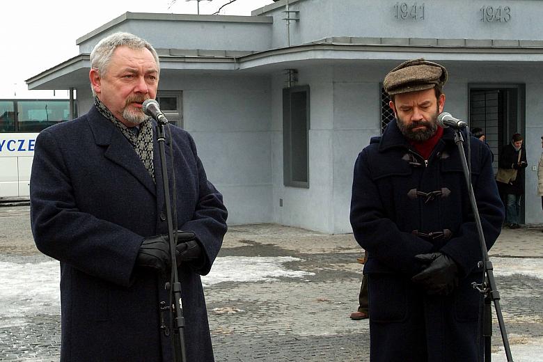 Prezydent Miasta Krakowa Jacek Majchrowski oraz moderator uroczystości Janusz Makuch, Prezes Stowarzyszenia Festiwal Kultury Żyd