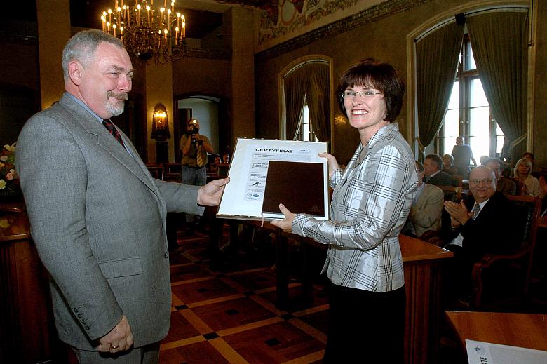 Prezydent z Martą Nowak, Dyrektor Magistratu.