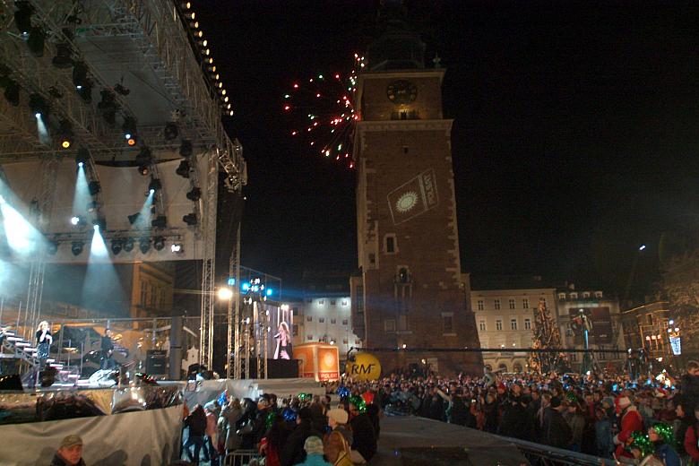 Zabawa Sylwestrowa jak zwykle odbyła się na Rynku Głównym.