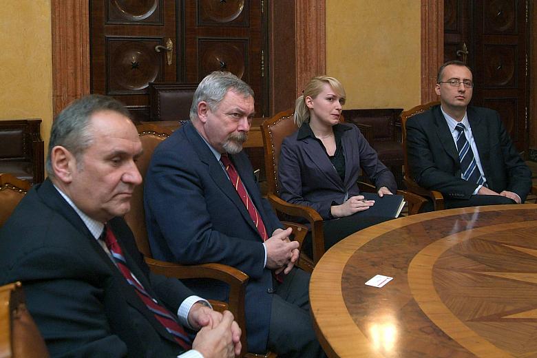 Andrzej Kraśnicki, Prezes Związku Piłki Ręcznej w Polsce, Jacek Majchrowski, Prezydent Miasta Krakowa oraz Paweł Klimowicz, Prze