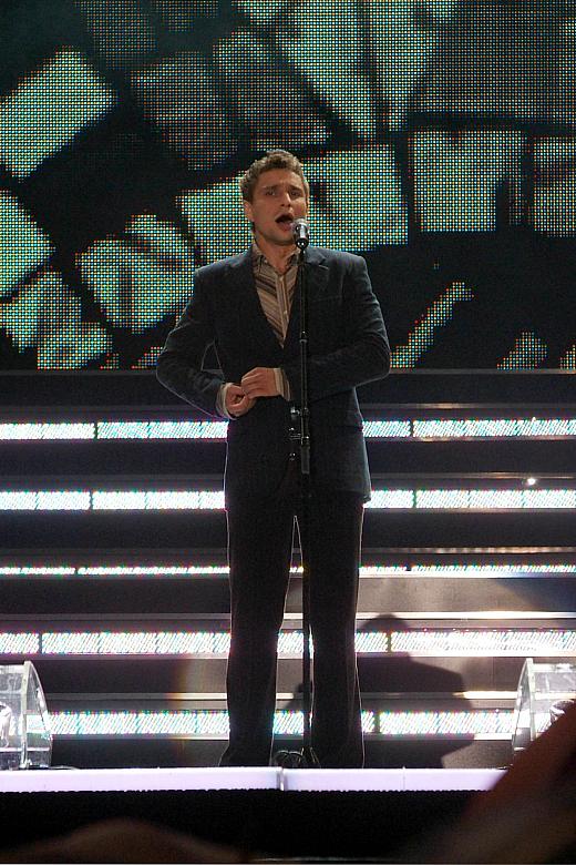 Janusz Radek w "Balladzie o cudownych narodzinach Bolesława Krzywoustego" z repertuaru Ewy Demarczyk.