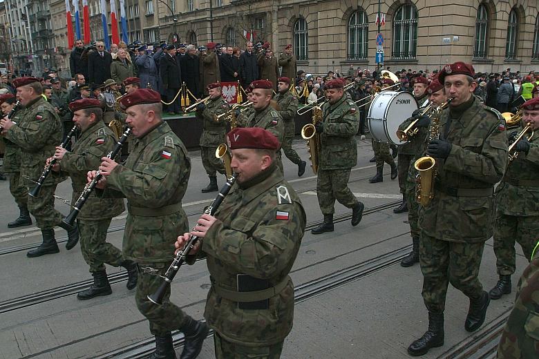 Grała orkiestra krakowskiego garnizonu.