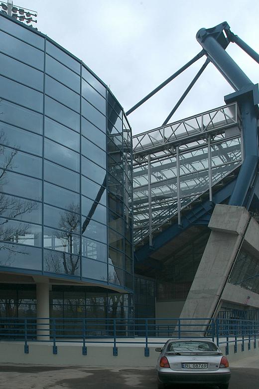 Pawilon Multimedialny to już element nowego stadionu... 