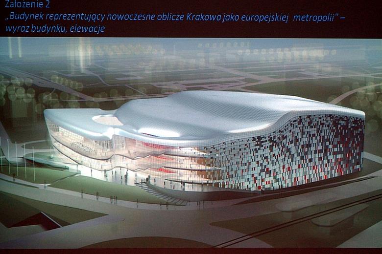 Przedstawiona koncepcja Centrum Kongresowego zdumiena nowoczesną bryłą...