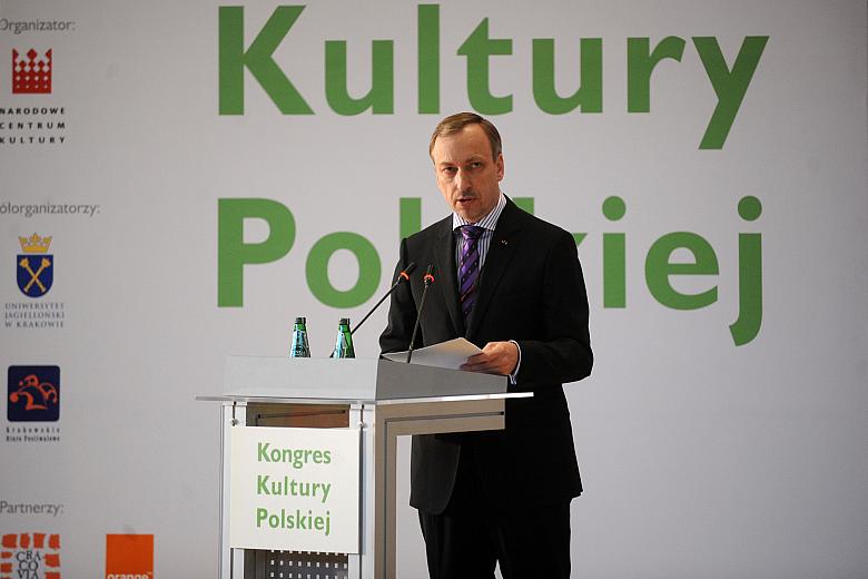Zabrał głos Bogdan Zdrojewski, Minister Kultury i Dziedzictwa Narodowego...