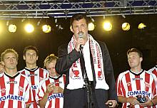 Trener zespołu Cracovii Wojciech Stawowy.