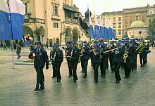 Występ Orkiestry Staromiejskiej Technikum Kolejowego w Krakowie.