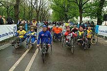 Przed biegiem głównym wystartowali niepełnosprawni zawodnicy.