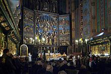 Podczas kazania biskup mówił 
o sensie ludzkiego życia, 
o poświęceniu i wysiłku jaki podejmuje każdy człowiek 
w trakcie swo