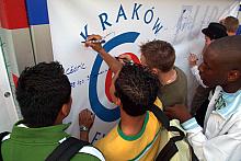 Krakowianie chętnie podpisywali się pod listem...
