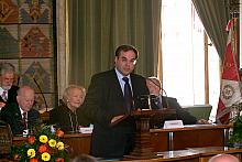 W imieniu Prezydenta Miasta Krakowa zabrał głos Janusz Sepioł, Pełnomocnik ds. kultury.