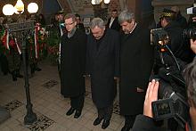 Prezydent Miasta Krakowa prof. Jacek Majchrowski złożył wieniec wspólnie z organizatorami Festiwalu "Wyspiański 2007":