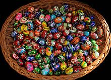 Jak co roku pojawiły się bajecznie kolorowe pisanki.