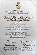 Medalowi towarzyszy stosowny dokument...