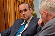 Burmistrz Mista Pafos Phedonas Phedonos z wizytą u Prezydenta Miasta Krakowa