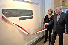 Odsłonięcie tablicy upamiętniającej wystąpienie Premiera Tadeusza Mazowieckiego na szczycie KBWE w 1990 roku wyznaczające początek Międzynarodowego Centrum Kultury