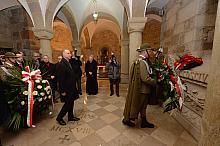 Złożenie kwiatów na sarkofagu Tadeusza Kościuszki