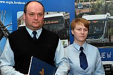 Pracownicy MPK: Samanta Świeboda i Grzegorz Bzdyl wyróżnieni za pomoc innym