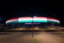 Kraków w narodowych barwach Węgier z okazji 60. rocznicy Powstania Węgierskiego