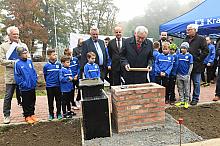 Wmurowanie kamienia węgielnego pod budowę Centrum Zapaśniczego w Bieżanowie, ul. Lipowskiego 5