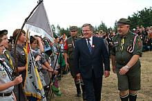 Prezydent RP na jubileuszowym zlocie harcerzy